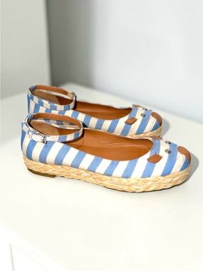 Marc By Marc Jacobs Striped Mouse Toe Platform Ankle Strap Espadrilles